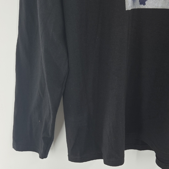 Black Long Sleeve Shirt With Japanese Kyosai Crow/Raven Art NEW - Picture 10 of 16